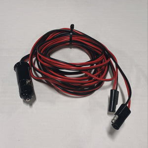 8' Double Cigarette Lighter Power Cord - 2 fan hook up