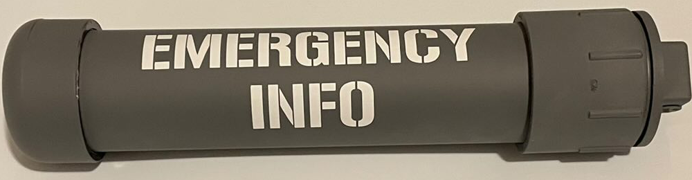 Emergency Information Tube Gray