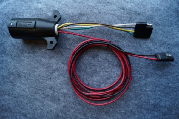 8' Round 7-Pin Power Cord w/ 4-Pin Trailer Connector